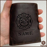 Firefighter's Maltese Cross Demo Embossing Images for Stand Wallet