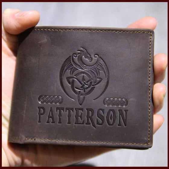 PATTERSON Leather Embossed Wallet with gift box