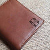 BROWN Wallet Leather Embossed